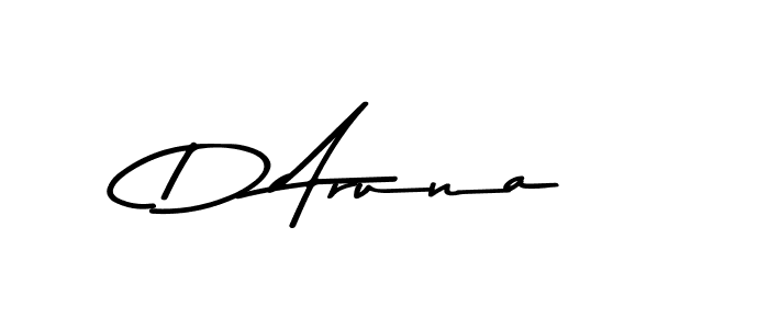 Design your own signature with our free online signature maker. With this signature software, you can create a handwritten (Asem Kandis PERSONAL USE) signature for name D Aruna. D Aruna signature style 9 images and pictures png