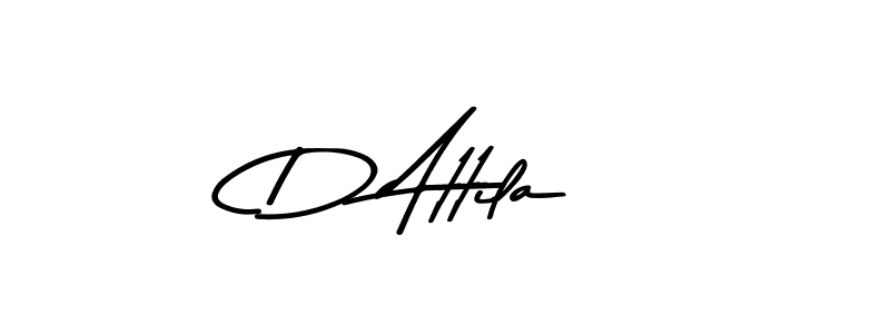 How to make D Attila name signature. Use Asem Kandis PERSONAL USE style for creating short signs online. This is the latest handwritten sign. D Attila signature style 9 images and pictures png