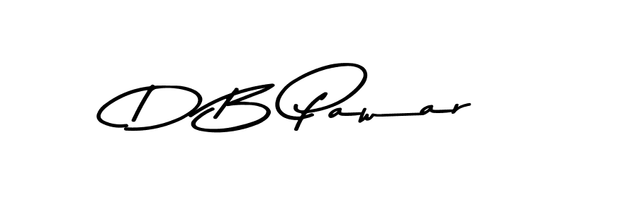 How to make D B Pawar name signature. Use Asem Kandis PERSONAL USE style for creating short signs online. This is the latest handwritten sign. D B Pawar signature style 9 images and pictures png