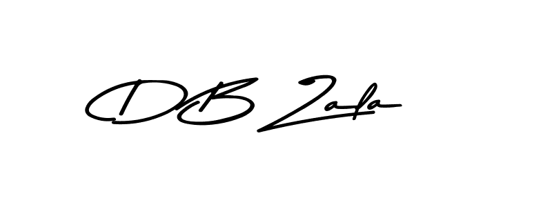 You should practise on your own different ways (Asem Kandis PERSONAL USE) to write your name (D B Zala) in signature. don't let someone else do it for you. D B Zala signature style 9 images and pictures png