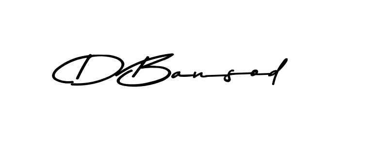 You should practise on your own different ways (Asem Kandis PERSONAL USE) to write your name (D Bansod) in signature. don't let someone else do it for you. D Bansod signature style 9 images and pictures png