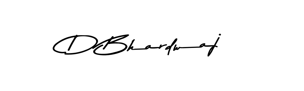 How to make D Bhardwaj name signature. Use Asem Kandis PERSONAL USE style for creating short signs online. This is the latest handwritten sign. D Bhardwaj signature style 9 images and pictures png