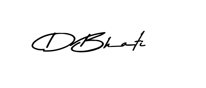 Make a beautiful signature design for name D Bhati. With this signature (Asem Kandis PERSONAL USE) style, you can create a handwritten signature for free. D Bhati signature style 9 images and pictures png