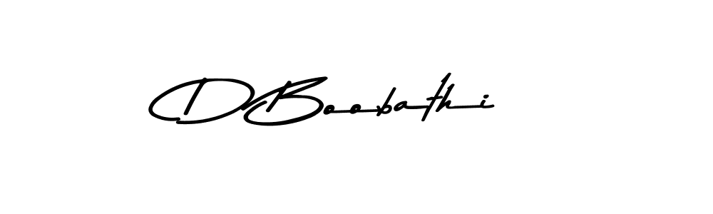 Create a beautiful signature design for name D Boobathi. With this signature (Asem Kandis PERSONAL USE) fonts, you can make a handwritten signature for free. D Boobathi signature style 9 images and pictures png