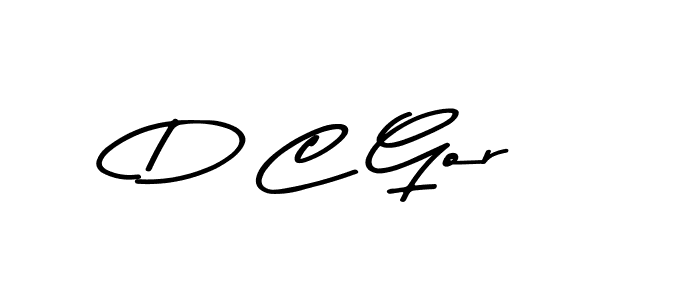 Make a beautiful signature design for name D C Gor. With this signature (Asem Kandis PERSONAL USE) style, you can create a handwritten signature for free. D C Gor signature style 9 images and pictures png