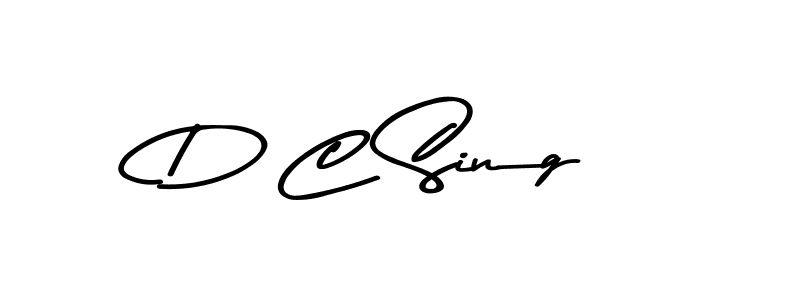 Make a beautiful signature design for name D C Sing. With this signature (Asem Kandis PERSONAL USE) style, you can create a handwritten signature for free. D C Sing signature style 9 images and pictures png