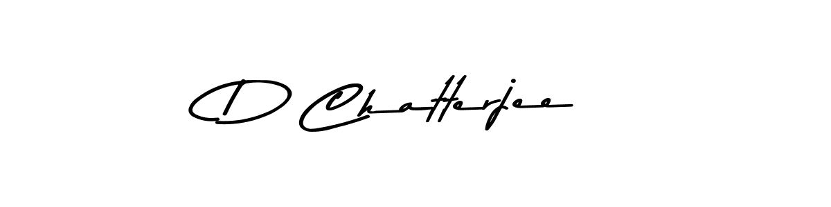 How to make D Chatterjee name signature. Use Asem Kandis PERSONAL USE style for creating short signs online. This is the latest handwritten sign. D Chatterjee signature style 9 images and pictures png