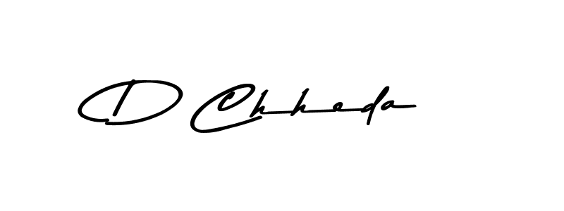 Also we have D Chheda name is the best signature style. Create professional handwritten signature collection using Asem Kandis PERSONAL USE autograph style. D Chheda signature style 9 images and pictures png