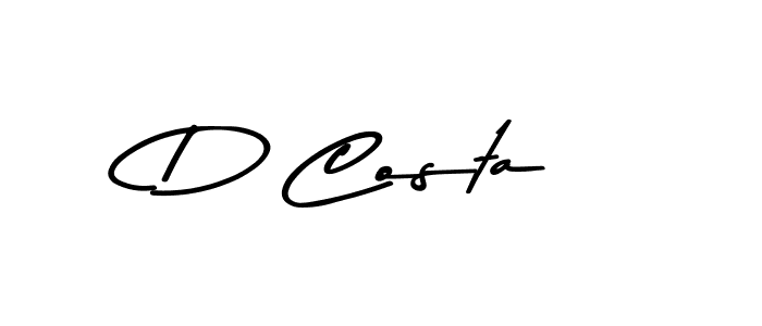 Design your own signature with our free online signature maker. With this signature software, you can create a handwritten (Asem Kandis PERSONAL USE) signature for name D Costa. D Costa signature style 9 images and pictures png