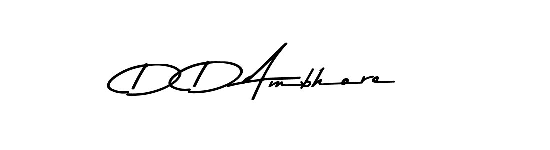 How to make D D Ambhore signature? Asem Kandis PERSONAL USE is a professional autograph style. Create handwritten signature for D D Ambhore name. D D Ambhore signature style 9 images and pictures png