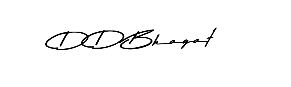 How to make D D Bhagat name signature. Use Asem Kandis PERSONAL USE style for creating short signs online. This is the latest handwritten sign. D D Bhagat signature style 9 images and pictures png