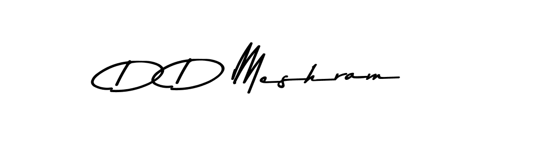 Create a beautiful signature design for name D D Meshram. With this signature (Asem Kandis PERSONAL USE) fonts, you can make a handwritten signature for free. D D Meshram signature style 9 images and pictures png