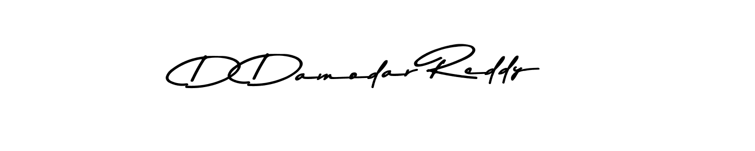 Make a beautiful signature design for name D Damodar Reddy. With this signature (Asem Kandis PERSONAL USE) style, you can create a handwritten signature for free. D Damodar Reddy signature style 9 images and pictures png