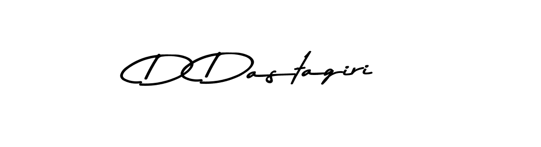 Make a beautiful signature design for name D Dastagiri. With this signature (Asem Kandis PERSONAL USE) style, you can create a handwritten signature for free. D Dastagiri signature style 9 images and pictures png