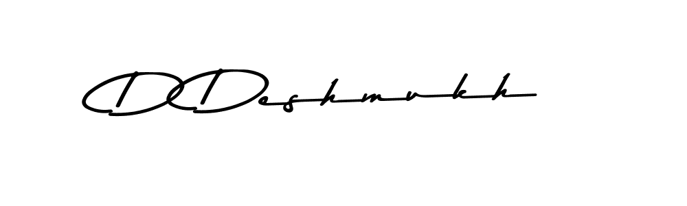 Design your own signature with our free online signature maker. With this signature software, you can create a handwritten (Asem Kandis PERSONAL USE) signature for name D Deshmukh. D Deshmukh signature style 9 images and pictures png