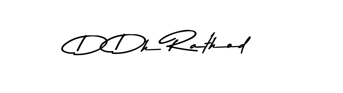 Create a beautiful signature design for name D Dh Rathod. With this signature (Asem Kandis PERSONAL USE) fonts, you can make a handwritten signature for free. D Dh Rathod signature style 9 images and pictures png