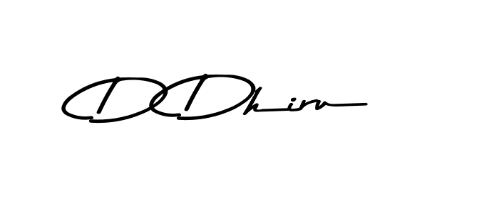 The best way (Asem Kandis PERSONAL USE) to make a short signature is to pick only two or three words in your name. The name D Dhiru include a total of six letters. For converting this name. D Dhiru signature style 9 images and pictures png