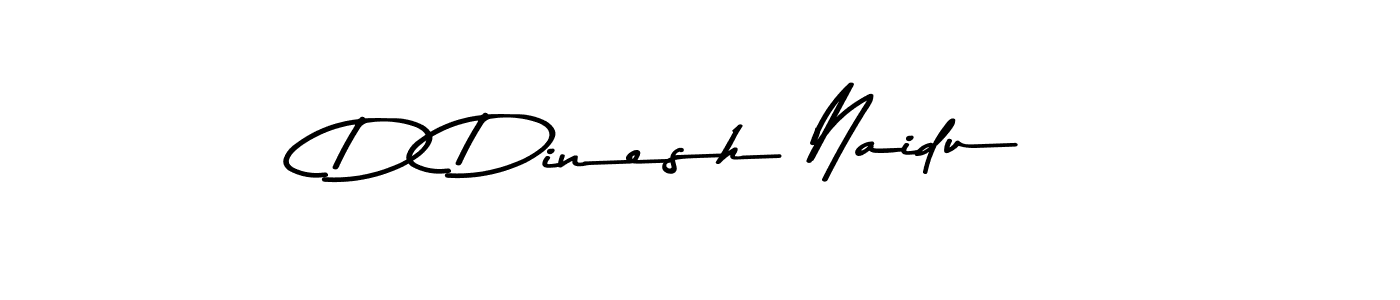 Design your own signature with our free online signature maker. With this signature software, you can create a handwritten (Asem Kandis PERSONAL USE) signature for name D Dinesh Naidu. D Dinesh Naidu signature style 9 images and pictures png
