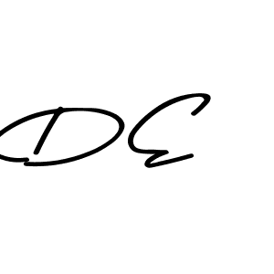 Create a beautiful signature design for name D E. With this signature (Asem Kandis PERSONAL USE) fonts, you can make a handwritten signature for free. D E signature style 9 images and pictures png