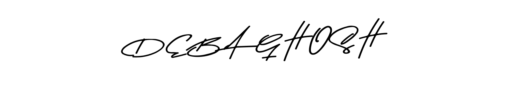 Use a signature maker to create a handwritten signature online. With this signature software, you can design (Asem Kandis PERSONAL USE) your own signature for name D E B A  G H O S H. D E B A  G H O S H signature style 9 images and pictures png