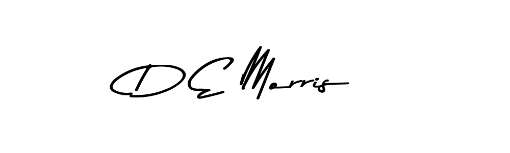 Make a beautiful signature design for name D E Morris. With this signature (Asem Kandis PERSONAL USE) style, you can create a handwritten signature for free. D E Morris signature style 9 images and pictures png