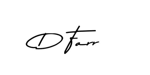 Make a beautiful signature design for name D Farr. With this signature (Asem Kandis PERSONAL USE) style, you can create a handwritten signature for free. D Farr signature style 9 images and pictures png