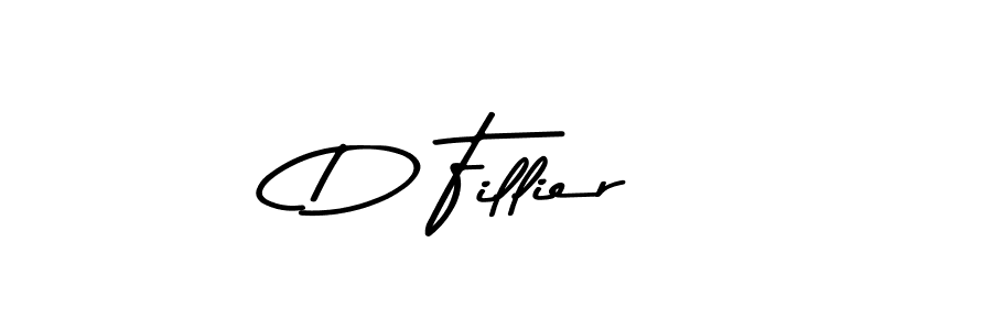 Make a beautiful signature design for name D Fillier. With this signature (Asem Kandis PERSONAL USE) style, you can create a handwritten signature for free. D Fillier signature style 9 images and pictures png
