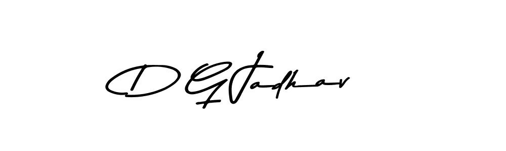 Create a beautiful signature design for name D G Jadhav. With this signature (Asem Kandis PERSONAL USE) fonts, you can make a handwritten signature for free. D G Jadhav signature style 9 images and pictures png