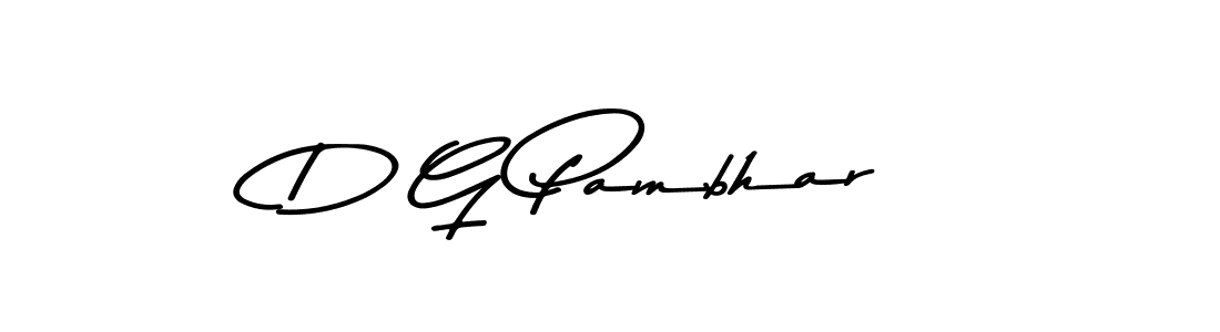 Asem Kandis PERSONAL USE is a professional signature style that is perfect for those who want to add a touch of class to their signature. It is also a great choice for those who want to make their signature more unique. Get D G Pambhar name to fancy signature for free. D G Pambhar signature style 9 images and pictures png