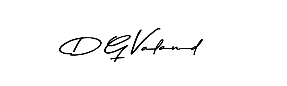 How to make D G Valand name signature. Use Asem Kandis PERSONAL USE style for creating short signs online. This is the latest handwritten sign. D G Valand signature style 9 images and pictures png