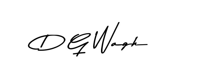 Make a beautiful signature design for name D G Wagh. With this signature (Asem Kandis PERSONAL USE) style, you can create a handwritten signature for free. D G Wagh signature style 9 images and pictures png