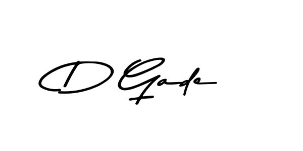 Create a beautiful signature design for name D Gade. With this signature (Asem Kandis PERSONAL USE) fonts, you can make a handwritten signature for free. D Gade signature style 9 images and pictures png
