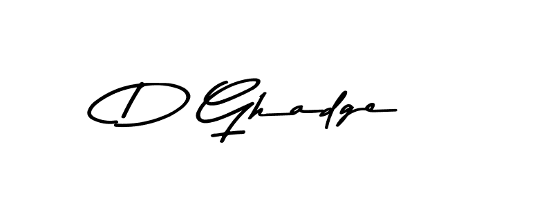 Make a beautiful signature design for name D Ghadge. With this signature (Asem Kandis PERSONAL USE) style, you can create a handwritten signature for free. D Ghadge signature style 9 images and pictures png