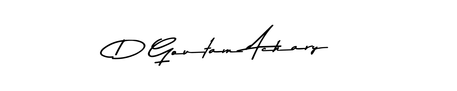 Create a beautiful signature design for name D Goutam Achary. With this signature (Asem Kandis PERSONAL USE) fonts, you can make a handwritten signature for free. D Goutam Achary signature style 9 images and pictures png