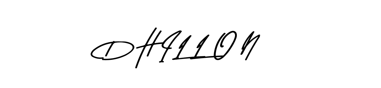 Also You can easily find your signature by using the search form. We will create D H I L L O N name handwritten signature images for you free of cost using Asem Kandis PERSONAL USE sign style. D H I L L O N signature style 9 images and pictures png