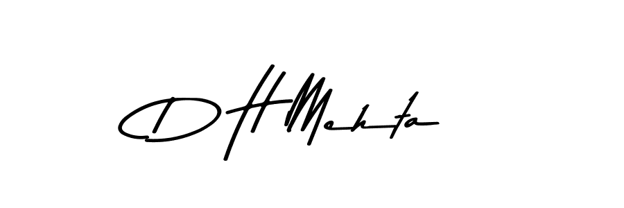 Make a beautiful signature design for name D H Mehta. With this signature (Asem Kandis PERSONAL USE) style, you can create a handwritten signature for free. D H Mehta signature style 9 images and pictures png