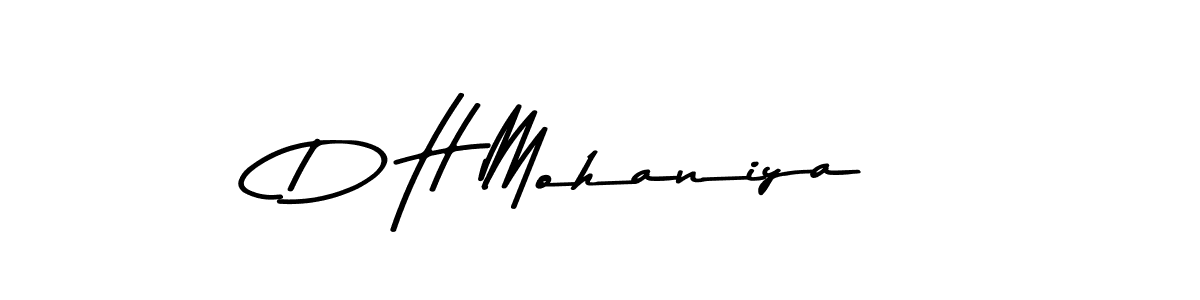 How to make D H Mohaniya signature? Asem Kandis PERSONAL USE is a professional autograph style. Create handwritten signature for D H Mohaniya name. D H Mohaniya signature style 9 images and pictures png