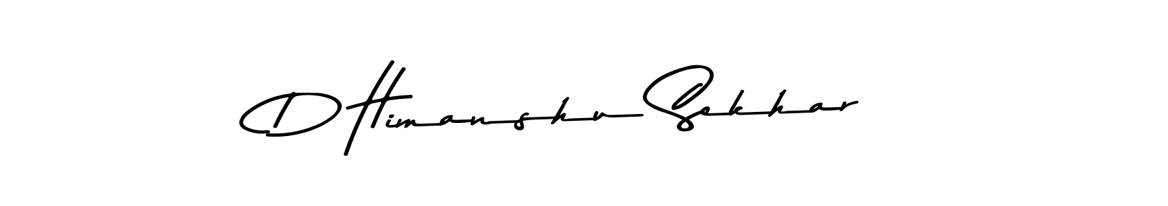 How to make D Himanshu Sekhar name signature. Use Asem Kandis PERSONAL USE style for creating short signs online. This is the latest handwritten sign. D Himanshu Sekhar signature style 9 images and pictures png