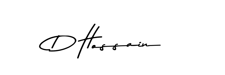 How to make D Hossain name signature. Use Asem Kandis PERSONAL USE style for creating short signs online. This is the latest handwritten sign. D Hossain signature style 9 images and pictures png