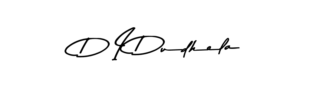 D I Dudhela stylish signature style. Best Handwritten Sign (Asem Kandis PERSONAL USE) for my name. Handwritten Signature Collection Ideas for my name D I Dudhela. D I Dudhela signature style 9 images and pictures png