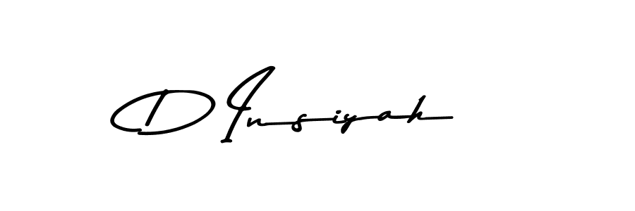 The best way (Asem Kandis PERSONAL USE) to make a short signature is to pick only two or three words in your name. The name D Insiyah include a total of six letters. For converting this name. D Insiyah signature style 9 images and pictures png