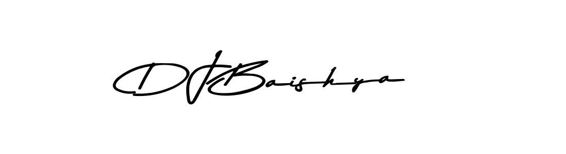 Create a beautiful signature design for name D J Baishya. With this signature (Asem Kandis PERSONAL USE) fonts, you can make a handwritten signature for free. D J Baishya signature style 9 images and pictures png