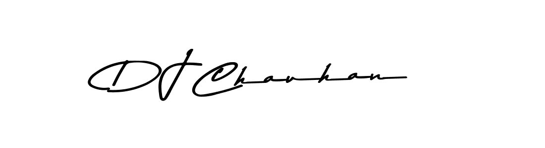 Make a beautiful signature design for name D J Chauhan. With this signature (Asem Kandis PERSONAL USE) style, you can create a handwritten signature for free. D J Chauhan signature style 9 images and pictures png