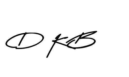 Create a beautiful signature design for name D K B. With this signature (Asem Kandis PERSONAL USE) fonts, you can make a handwritten signature for free. D K B signature style 9 images and pictures png