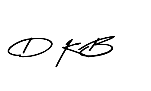 Create a beautiful signature design for name D K B. With this signature (Asem Kandis PERSONAL USE) fonts, you can make a handwritten signature for free. D K B signature style 9 images and pictures png