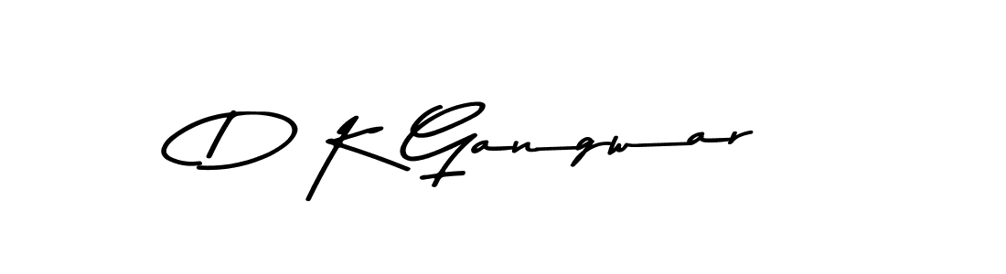 How to make D K Gangwar name signature. Use Asem Kandis PERSONAL USE style for creating short signs online. This is the latest handwritten sign. D K Gangwar signature style 9 images and pictures png