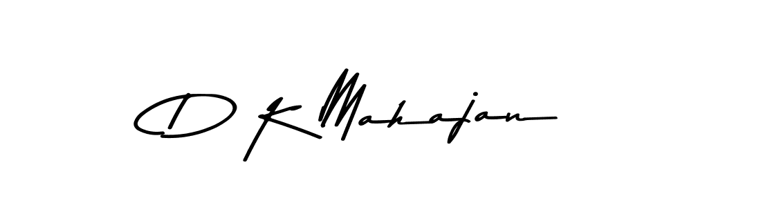 Make a beautiful signature design for name D K Mahajan. With this signature (Asem Kandis PERSONAL USE) style, you can create a handwritten signature for free. D K Mahajan signature style 9 images and pictures png