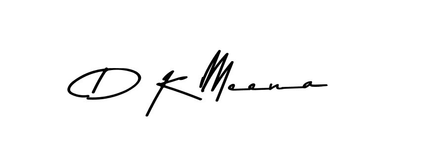 Design your own signature with our free online signature maker. With this signature software, you can create a handwritten (Asem Kandis PERSONAL USE) signature for name D K Meena. D K Meena signature style 9 images and pictures png