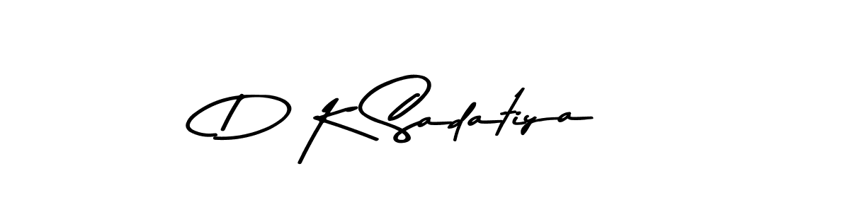 How to make D K Sadatiya signature? Asem Kandis PERSONAL USE is a professional autograph style. Create handwritten signature for D K Sadatiya name. D K Sadatiya signature style 9 images and pictures png