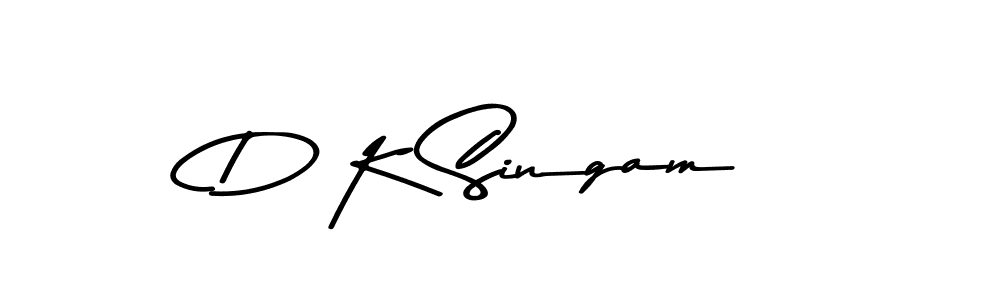 Also we have D K Singam name is the best signature style. Create professional handwritten signature collection using Asem Kandis PERSONAL USE autograph style. D K Singam signature style 9 images and pictures png